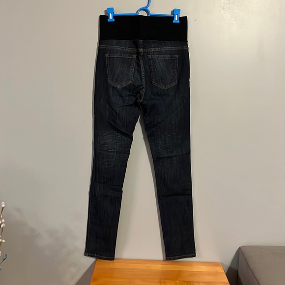 M. Rena Dark Wash Pull-on Straight/Skinny Jeans - Picture 3 of 5